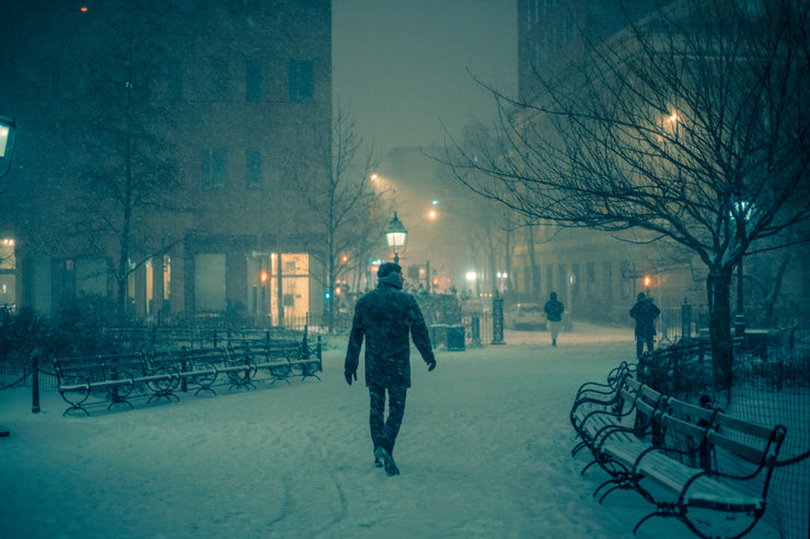 Walking under the storm